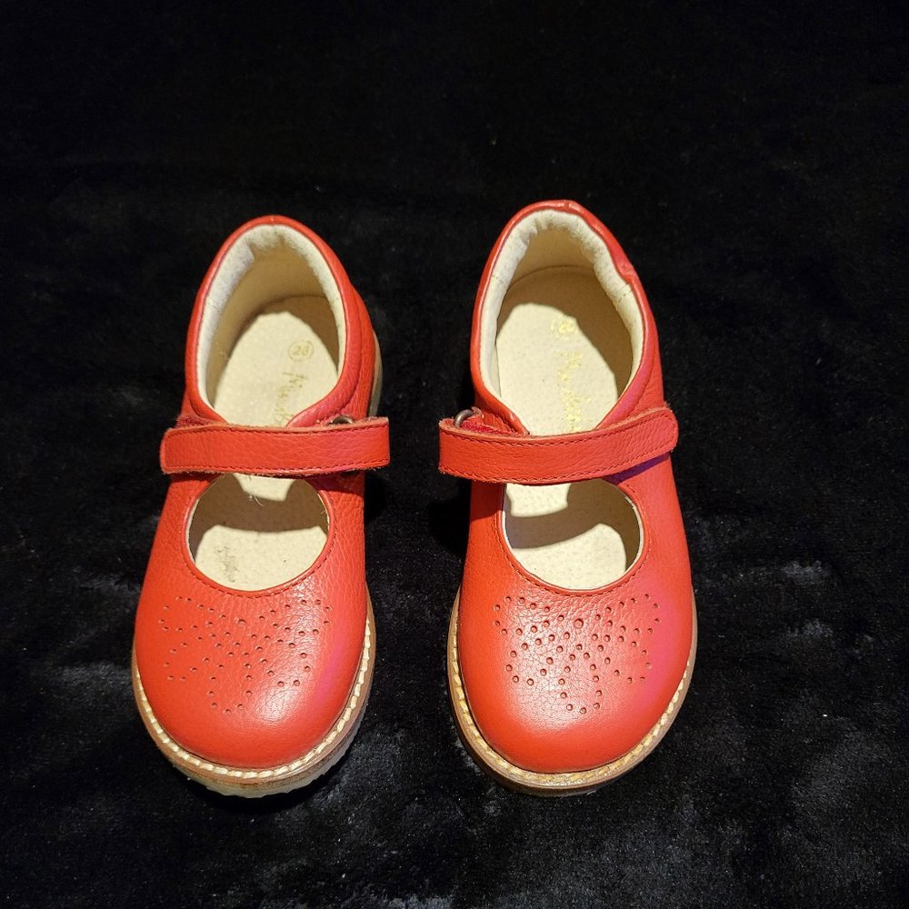 Mini Boden  Mary Jane Red Shoes, Size 26  (9.5) Girl